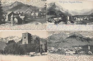 Adelboden 4x WW1 War Hotel Kirche Switzerland Postcard s