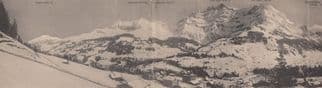 Adelboden Antique Switzerland Long Widescreen Panorama Postcard
