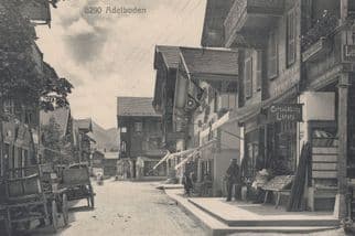 Adelboden Book Library Switzerland Old Postcard