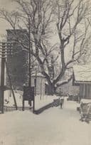 Adelboden Child At Church Winter Snow Switzerland Old Postcard