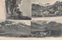 Adelboden Dorfsrasse 4x Antique Switzerland Postcard s
