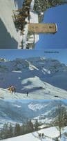 Adelboden Family Mountain Climbing 3x Switzerland Postcard s