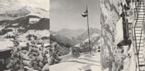 Adelboden Flag On Ski Mountain Balcony Snow Views 3x Swiss Postcard s