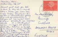 Adelboden Grand Hotel 1960 Postcard Message
