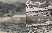 Adelboden Hochst Abfahrt Landschaft 4x Old Switzerland Postcard s