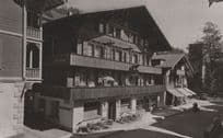 Adelboden Hotel Gasthof WW2 1943 Real Photo Switzerland Postcard