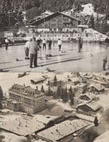 Adelboden Kurhotel Hotel Nevada Sports Curling Switzerland 2x Old Postcard