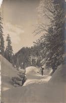 Adelboden Mature Skier Resting on Ski Slopes Switzerland Postcard