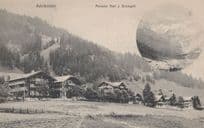 Adelboden Moon Planet Circle Hotel Pension Hari Swiss Postcard s