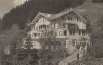 Adelboden Pension Restaurant Schermtanne Switzerland Old Postcard