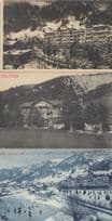 Adelboden Pension Schlegeli 3x Antique Swiss Hotel Postcard s
