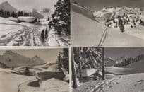 Adelboden Rambling In Snow Ski Tracks 4x Swiss Old Postcard s