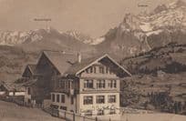 Adelboden School Schulhaus Old Switzerland Postcard