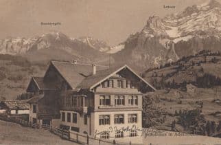 Adelboden School Schulhaus Old Switzerland Postcard