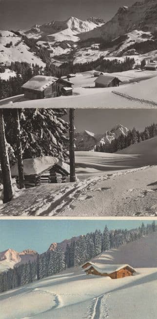 Adelboden Silnern Alps 3x Switzerland Postcard s