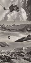 Adelboden Ski Lift 3x Real Photo Switzerland Old Postcard s