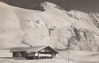 Adelboden Skihutte Skiing Hut Switerland Swiss Postcard & Frank