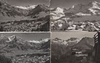 Adelboden Steghorn Wildstrubel 4x Switerland Real Photo Postcard s