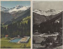 Adelboden Swimming Pool 2x Old Switzerland Postcard s