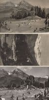 Adelboden Swimming Pool Schwimmbad Sonnenbad 3x Swiss Old Postcard s