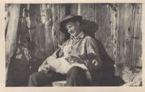 Adelboden Switzerland Farmer Cute Goat Farming Winterfilm Old Postcard