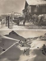 Adelboden Switzerland Skiing Meeting Big Skis Postcard & More