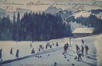 Adelboden The Rinks Skiing Ice Skating Rink Switzerland Rare Postcard