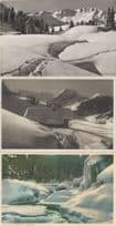 Adelboden Winter Wonderland 3x Switzerland Snowy Postcard s