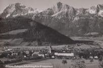 Admont Kreuzmauer Pyhrgas Aerial Birds Eye Real Photo Postcard