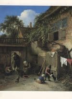 Adriaen Van Ostade The Cottage Dooryard Medieval Painting Postcard