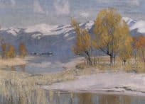 Adrian Stokes Lago Maggiore 1920 Painting Postcard