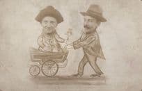 Adult Transvestite Baby With Toy Puppet Old Comic Seaside Postcard