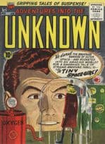 Adventures Into The Unknown Shrinking Woman 1950s Comic Book Postcard