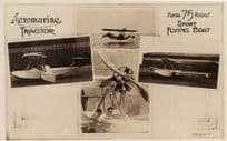 Aeromarine Tractor Horse 75 Power Sport Flying Boat Plane Old Postcard