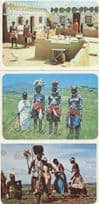 Africa Basotho Qwaqwa Transkei 3x African Postcard s