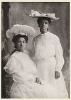 African American Lady Ladies In White Fashion Dress Award Photo Postcard