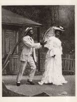 African American Man Lady Flirting Dating Chasing Photo Postcard