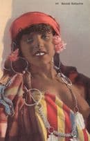 African Bedouin Beauty Risque Old Colour Ethnic Postcard