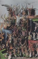African Game Sierra Leone Dead Animal Heads Trophy Collection Old Postcard