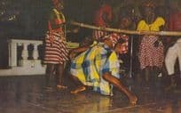 African Jamaica Jamaican Belly Limbo Dance Vintage Postcard