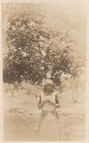 African Lady at Victoria Falls Rhodesia Rare Private Real Photo Postcard