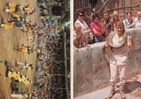 African Snake Strangling Dancer Mine Dance 2x South Africa Postcard