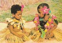 African Tribe Zulu Children Jewellary Photo Postcard