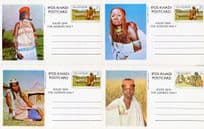 African Women Ladies Amazing Hairstyle Hats etc 4x PB Postcard s