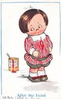 After The Meal Feast Jam Jar Fat Lady Sweets Rare Antique Comic Humour Postcard