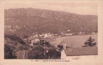 Agay L'Eglise et les Hauteurs du Rastel French Old Postcard