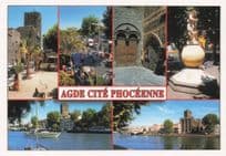Agde Cite Phoceenne French Multi View Rare Postcard