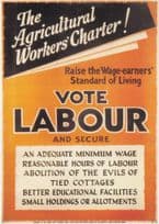 Agricultural Workers Charter Vote Labour Politics Poster Postcard