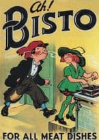 Ah Bisto For All Meat Dishes Will Owen 1930 Poster Advertising Postcard