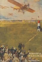 Aircraft Flying At Hendon London Advertising Postcard